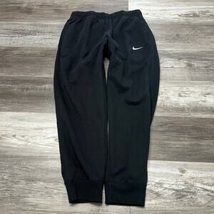 Nike Sportswear Club Fleece Black Mens M Swoosh Tapered Jogger Sweatpants EUC